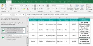 Excel Auto Recovered Files 的图像结果