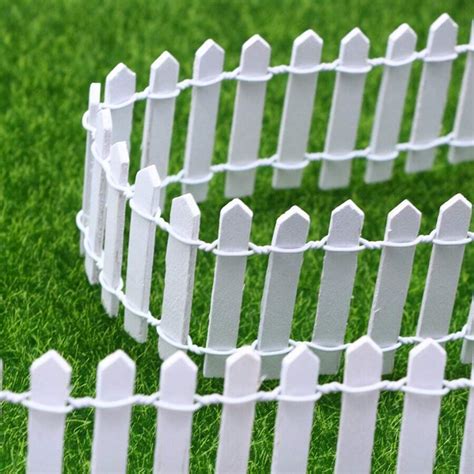 10/90cm Miniature Wooden Pointed Picket Fence Mini Multicolor Available ...