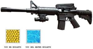 HALO NATION PUBG M4-1 Toy Gun with 2 in 1 Shooting Mode Crystal Bullets ...