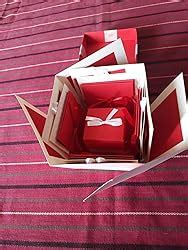 Crack of Dawn Crafts 3 Layered Romantic Explosion Box - Red Love (No ...