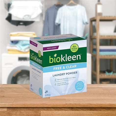 Biokleen Free & Clear Natural Laundry Detergent - Powder, Eco-Friendly ...