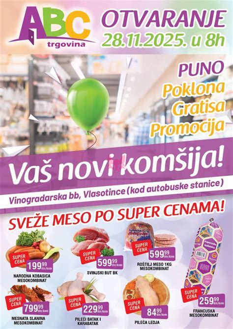 ABC Trgovina : Akcijski katalog Otvaranje Vlasotince : Lisica.RS