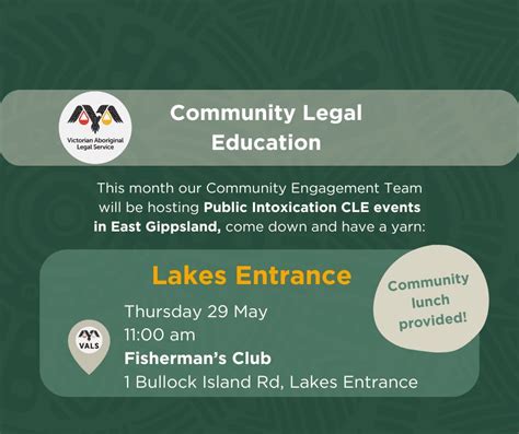 Public Intoxication CLE - Lakes Entrance, 1 Bullock Island Road, Lakes ...