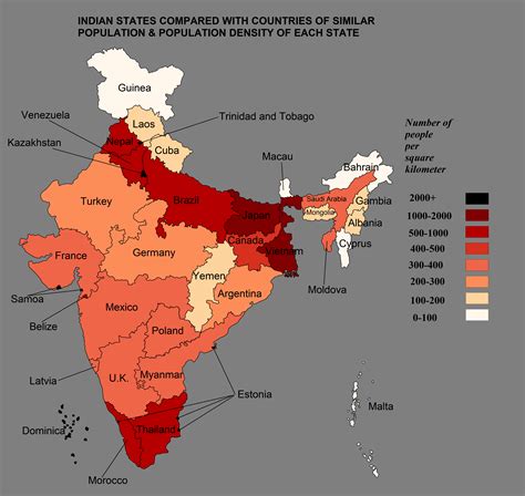 Population Density Map of India | India map, Ancient india map, Map