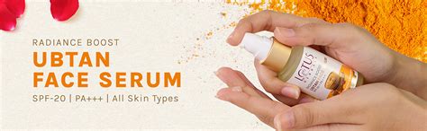 Lotus Herbals Radiance Boost Ubtan Face Serum SPF 20| Turmeric ...