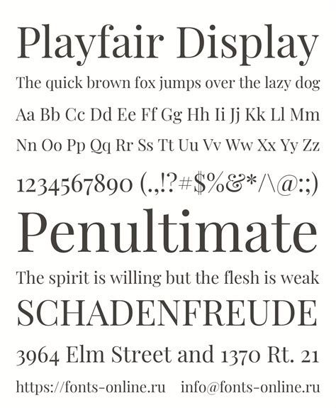 Playfair Display font