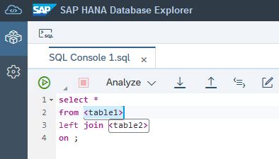 Query with the SQL Console in SAP HANA Database Explorer | SAP Tutorials