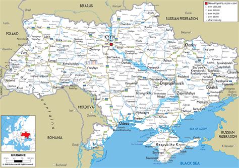 Map of Ukraine | Detailed map of Ukraine with regions and cities in English | Regions map of ...