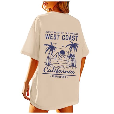 Vetement Femme ete 2025 T Shirt Beach Oversized Graphic Tees For Women ...