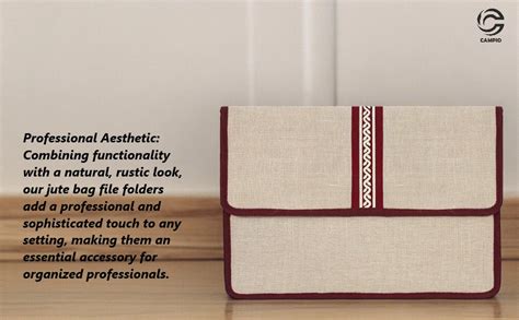 CAMPIO Premium Jute Bag File Folders for Certificates and Important ...