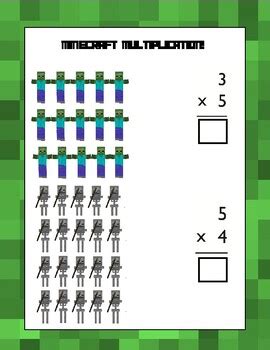Image result for Minecraft Math Printables