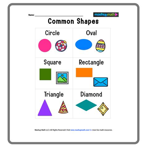Math Shapes Worksheet 的图像结果