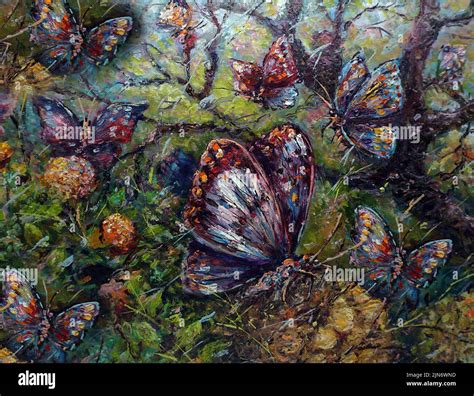 Famous Butterfly Oil Paintings - painting of butterfly