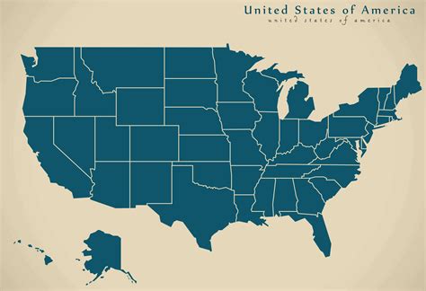 US Blank Map - Guide of the World