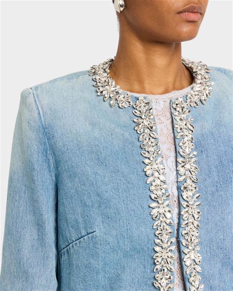 Zimmermann Crush Embellished Denim Jacket | Neiman Marcus