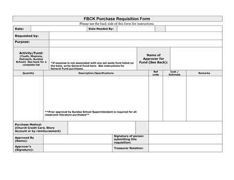 50 Professional Requisition Forms [Purchase / Materials / Lab]