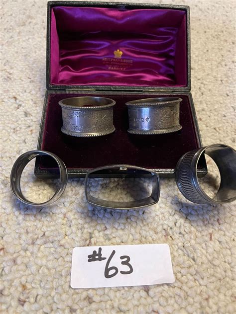Heitzman & Sons Sterling Napkin RIngs In Box Plus 3 Plated - Beck ...