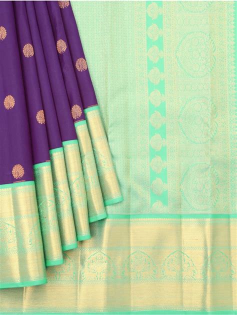 Buy Vivaha Pure Silk Kanchipuram Wedding Butta Design with Contrast ...