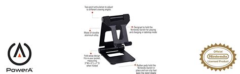 PowerA Compact Metal Stand for Nintendo Switch, includes Drawstring Bag ...
