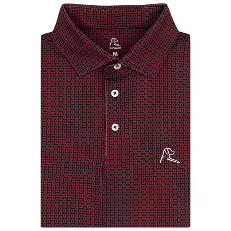 The Ohio State Block O Collegiate Polo - Black/Roar Red | Rhoback