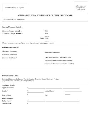 Cmrf Application Form - Fill Online, Printable, Fillable, Blank | pdfFiller