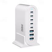 268W Multi-Port USB Charger USB C Fast Charger 8-Port Charging Station ...
