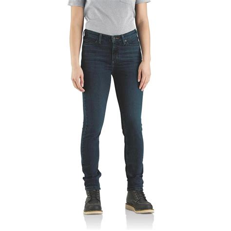 Carhartt Womens Rugged Flex Slim Fit Tapered Jeans - Fin Feather Fur ...
