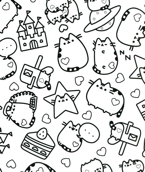 Cat Kawaii Coloring