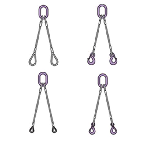 Two Leg Wire Rope Slings - High Quality at Best Price