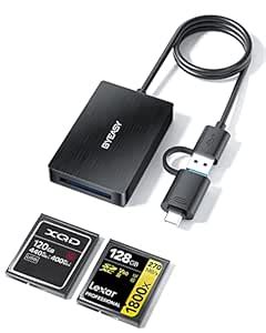 XQD Card Reader Adapter, BYEASY Aluminum USB 3.0 XQD Memory Card Reader ...