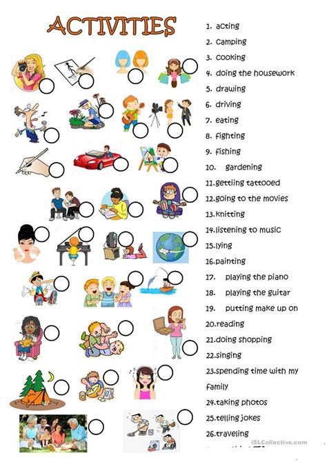 activities | Learning english for kids, Verbs activities, English ...