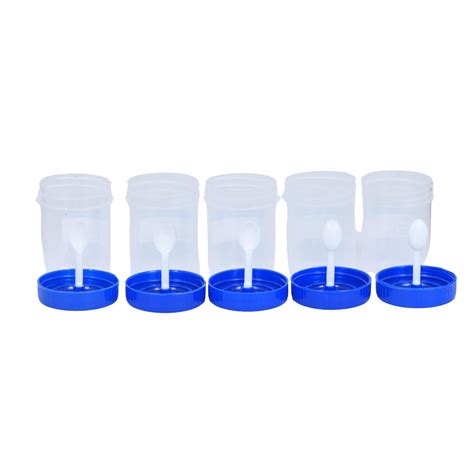 MARTIFY HUB 50ml Sterile Stool Sample Containers with Spoon Lid – Pack ...