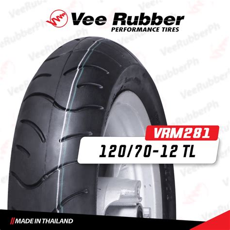120/70-12 VRM281 (TL) Vee Rubber 120/70 - 12 Tubeless Motorcycle Tires ...
