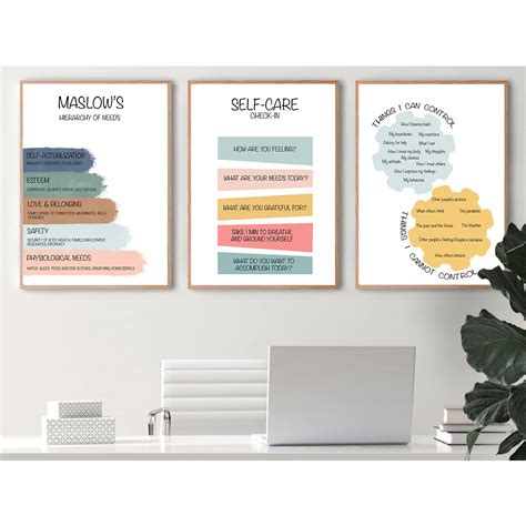 Buy FIENBUHUA Self Care Therapy Canvas Wall Art Therapist School ...