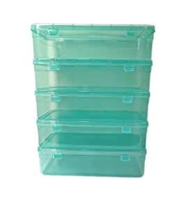 Feliz Green Coloured Plastic Large Storage Boxes Size 11.5x7.5x2.75 ...