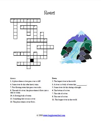 Stratfords River Crossword - prntbl.concejomunicipaldechinu.gov.co