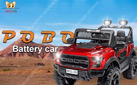 Buy LETZRIDE Pobo Battery Car for Kids | Battery Operated Big Size Car ...