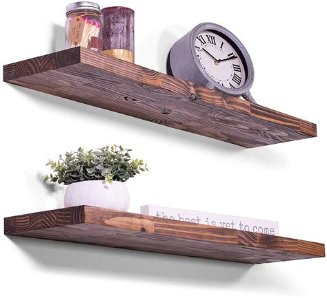 Butcher Block Floating Shelves