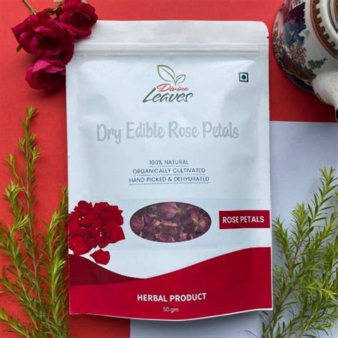 Divine Leaves Dry Rose Petals | Pack of 50g - Divine Leaves