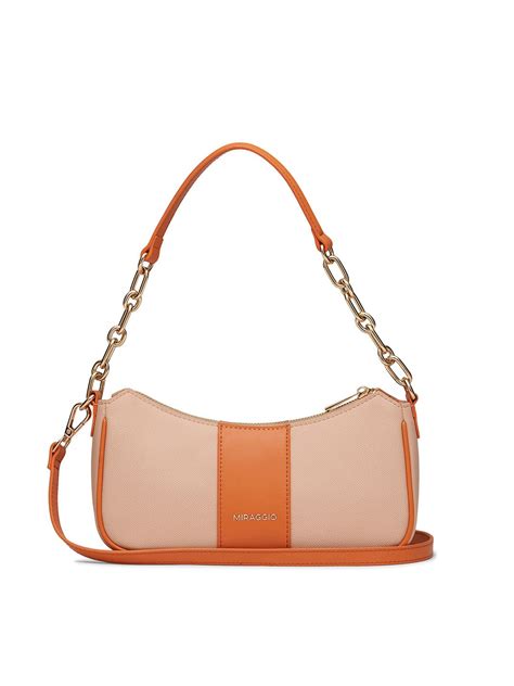 MIRAGGIO Colourblocked Structured Baguette Bag - Price History