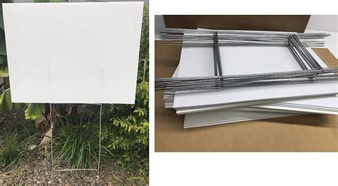 Buy Yard Signs, 10 Blank Signs White 18 x 24 inch x 4mm Corrugated ...