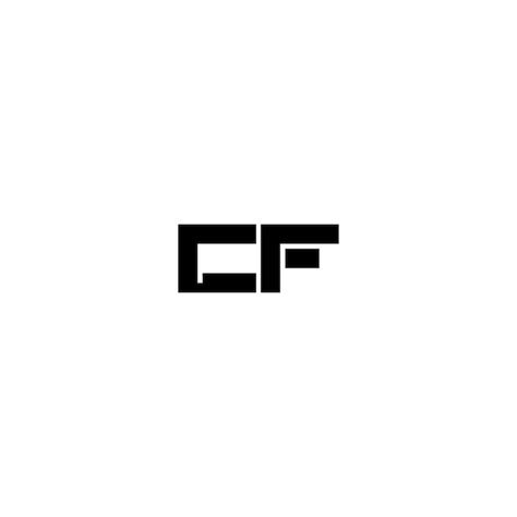 CF-Monogramm-Logo-Design, Buchstabe, Text, Name, Symbol, monochromes ...