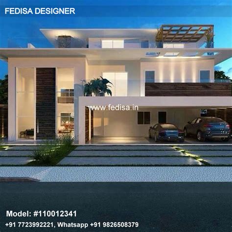 One Bedroom House Plans Luxury Villa With Pool Gray Blue Exterior House ...