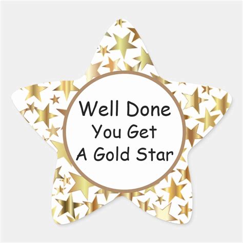 Gold Star Stickers | Zazzle