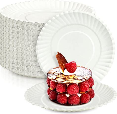 Amazon.com: VOKOY 300 Pack 6" Uncoated Paper Plates, Small Dessert ...