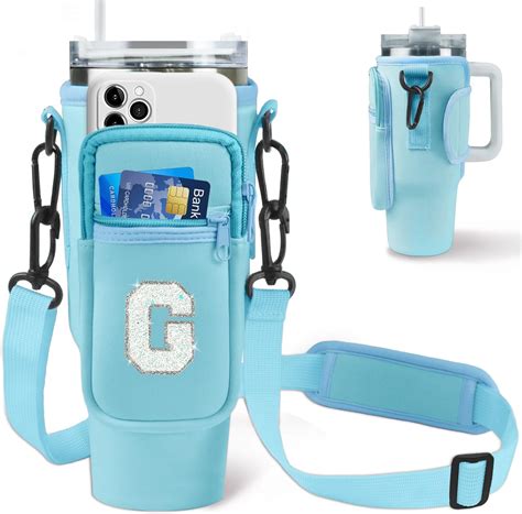 Janhavi Initial Water Bottle Holder with Strap for Stanley India | Ubuy