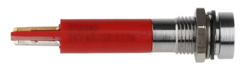 RS PRO | RS PRO Red Panel Mount Indicator, 24V ac/dc, 8mm Mounting Hole ...