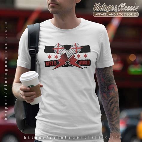 Cm Punk T Shirt Aew Best In The World Ringer - Vintagenclassic Tee