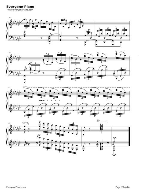 黑键练习曲改编版钢琴谱-肖邦-chopin-看乐谱网