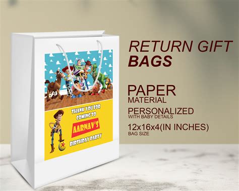 Toy Story Theme Oversized Return Gift Bag | Birthday Party Suppli ...